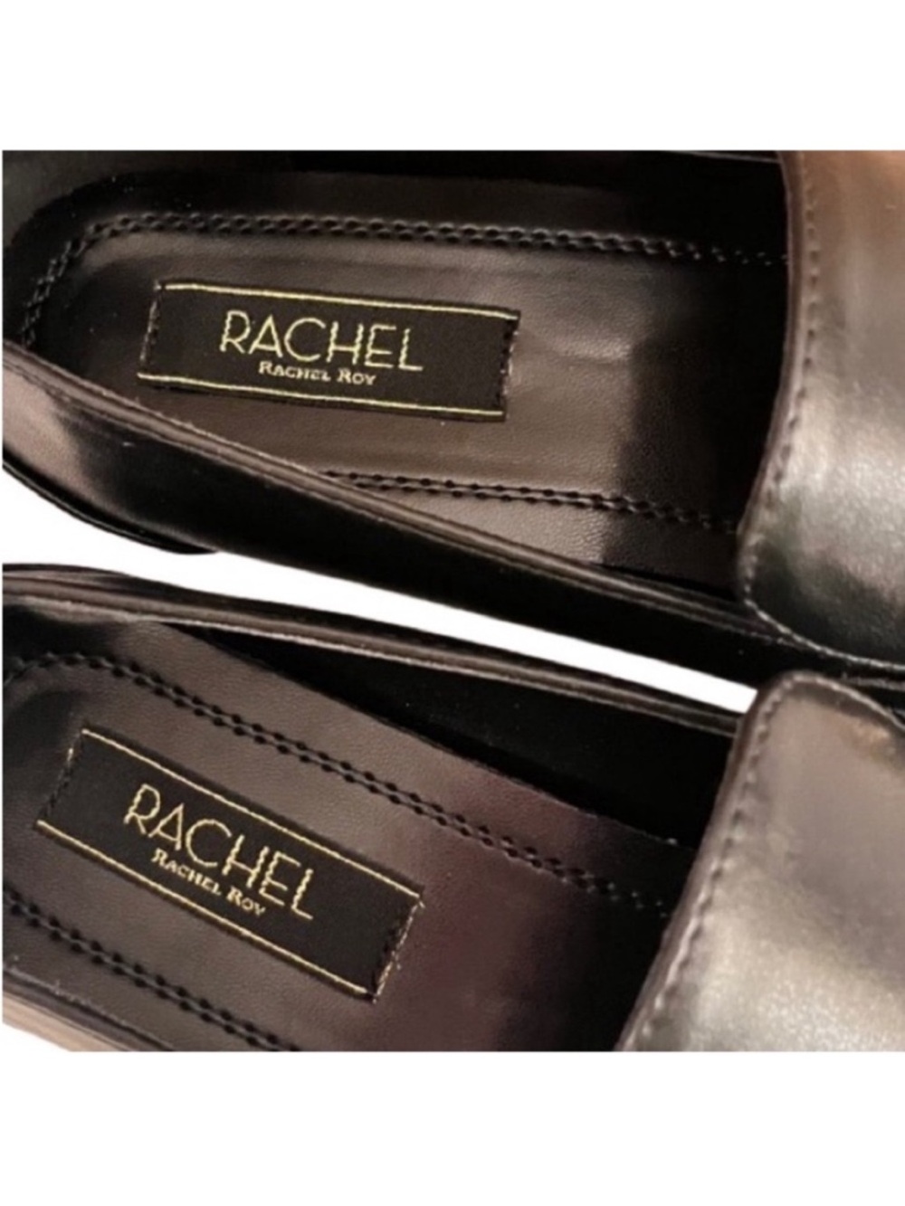 🆕- RACHEL by Rachel Roy-Classic Black Loafer with Gold Riding Bit. Size: 9 - Picture 7 of 9